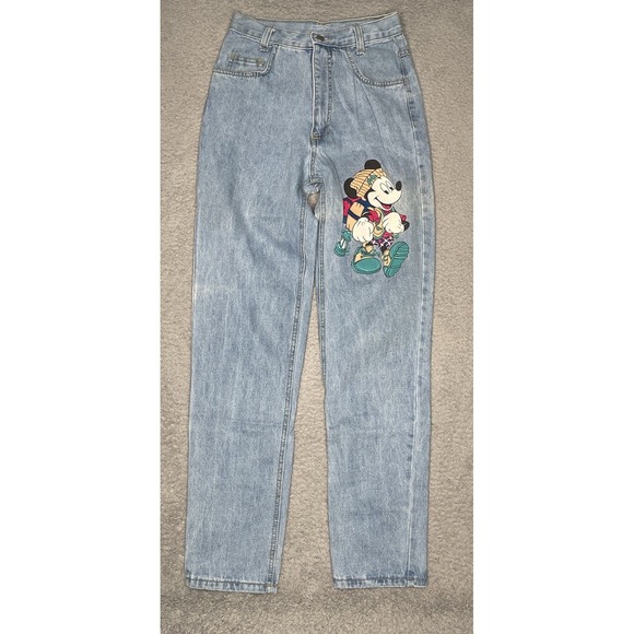 Disney Denim - Vintage‎ 90s Disney Mickey Mouse Jerry Leigh Jeans Womens Sz 5 Blue Straight Fit